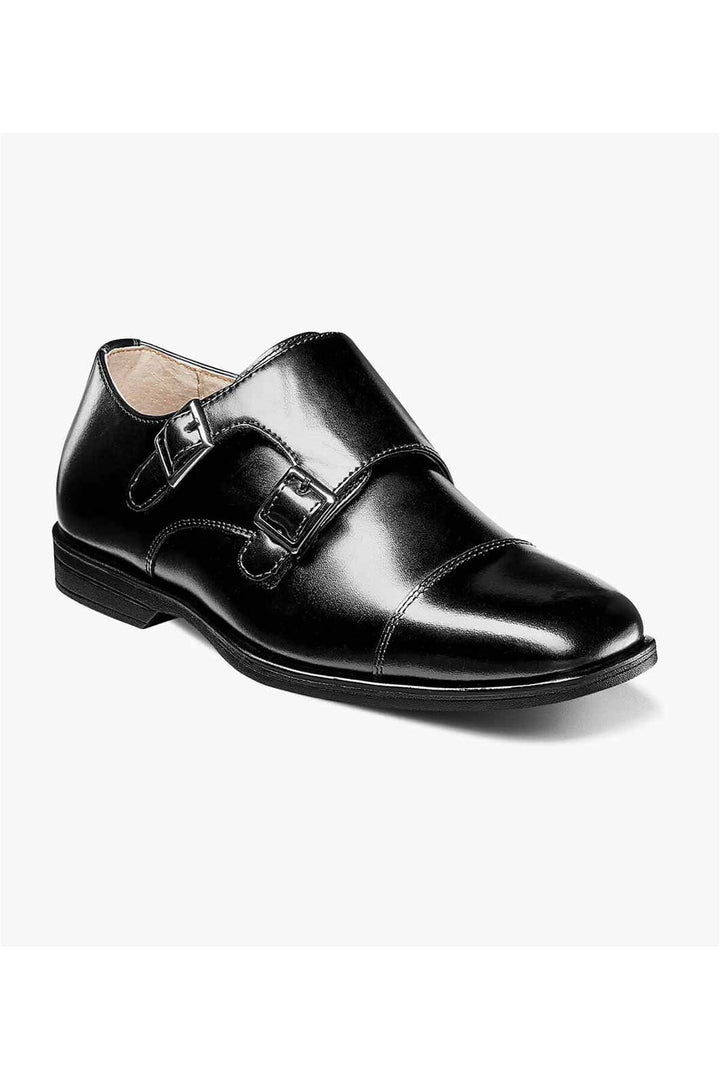 Florsheim Boys Dress Shoe Reveal Dbl Monk 16596-001 Black **