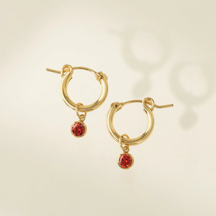 Lovers Tempo Gold-Filled Birthstone Hoop Earring*