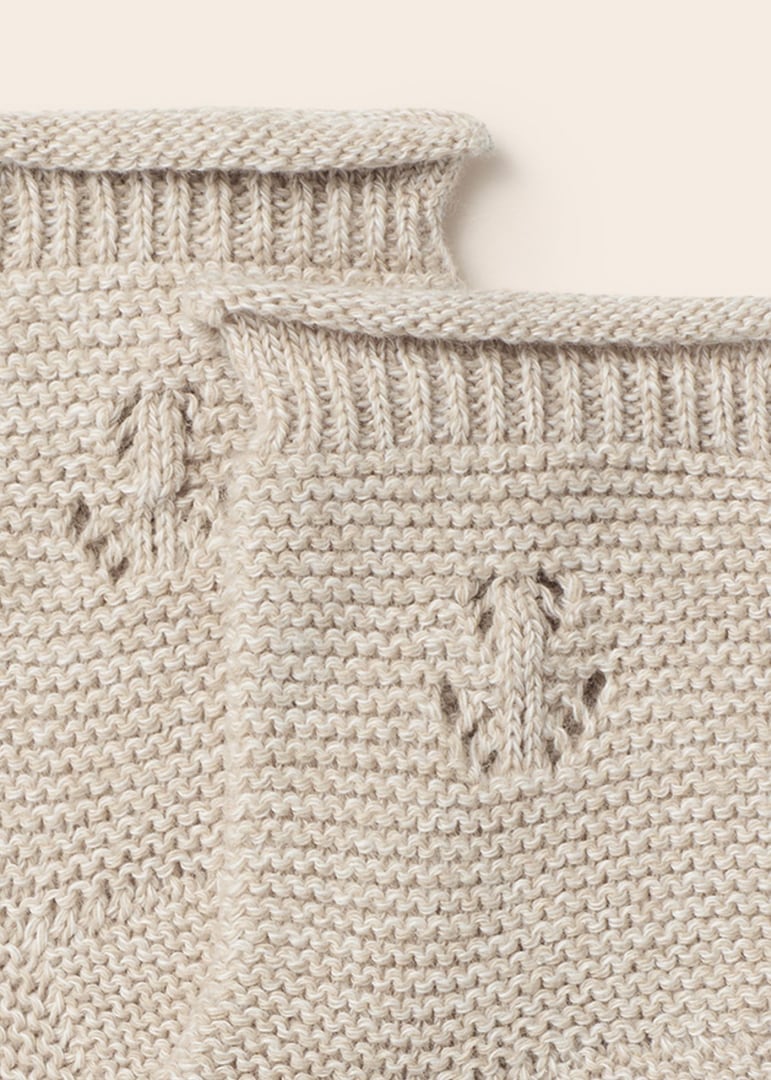 Mayoral Baby Girl Sweater & Sock Set  1359-43  Beige Mel **