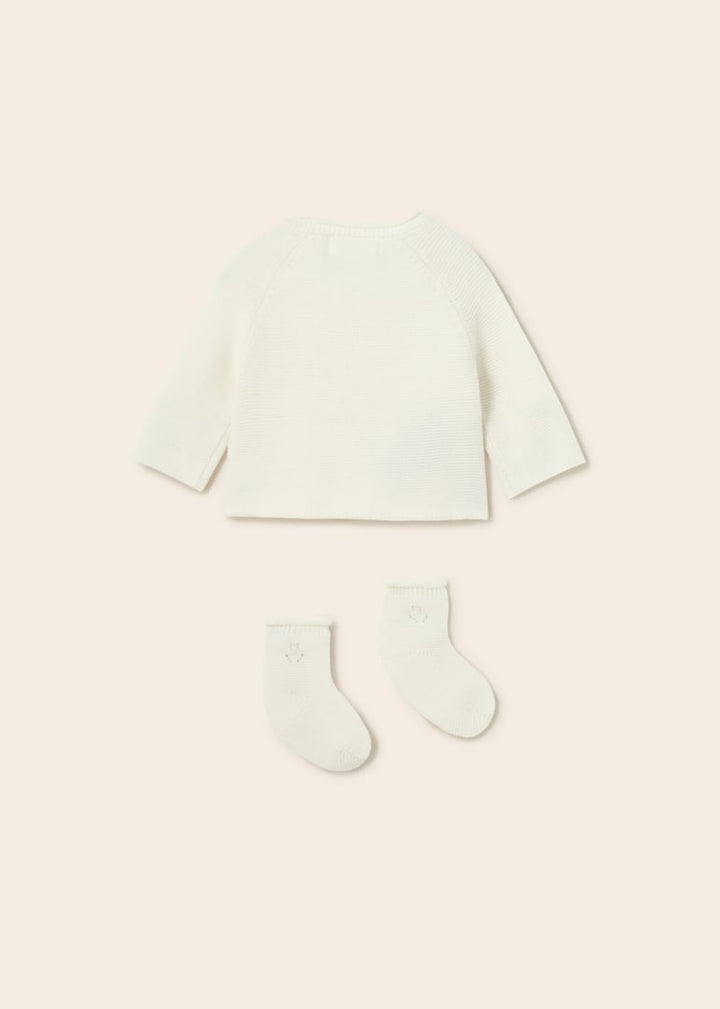 Mayoral Baby Girl Sweater and Sock Set  1359-47  Crudo **