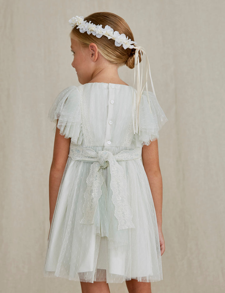 Abel & Lula Girls Fine Tulle Dress  50336-95  Menta *