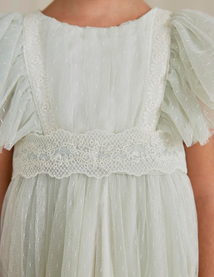 Abel & Lula Girls Fine Tulle Dress  50336-95  Menta *