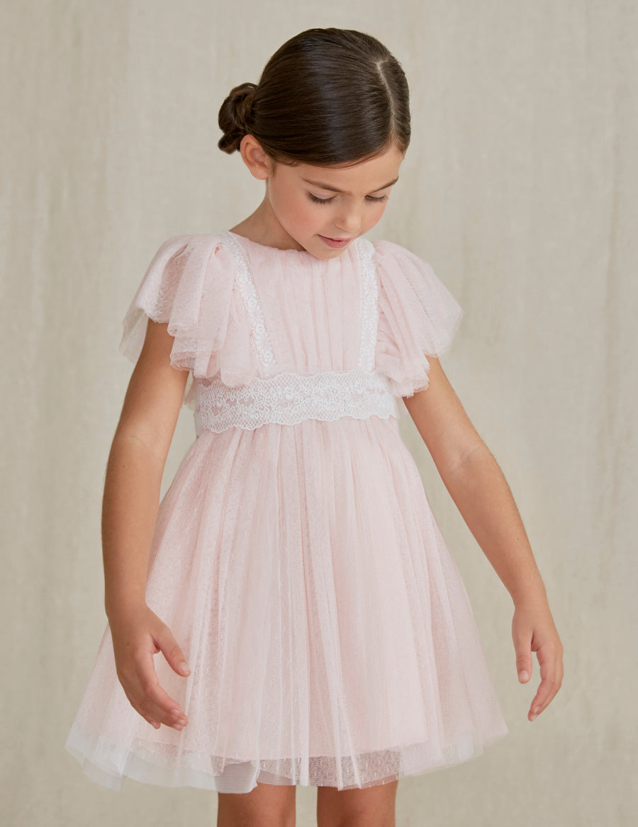 Abel & Lula Girls Fine Tulle Dress  5033-96  Rosa *