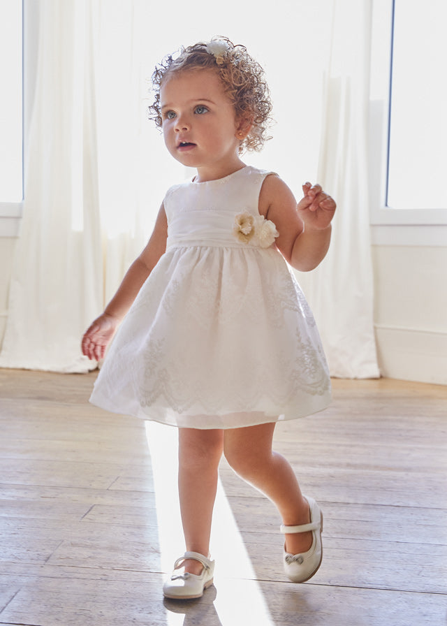 Abel & Lula Baby Girl Organza Embroidered Dress  5013 *