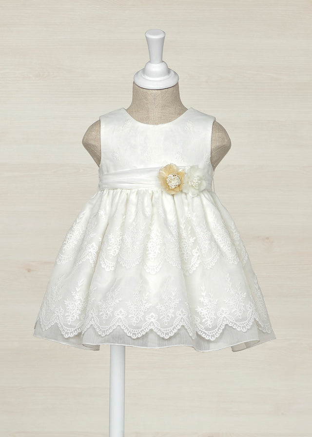 Abel & Lula Baby Girl Organza Embroidered Dress  5013 *