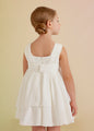 Abel & Lula Girls Chiffon Dress   5030  Blanco