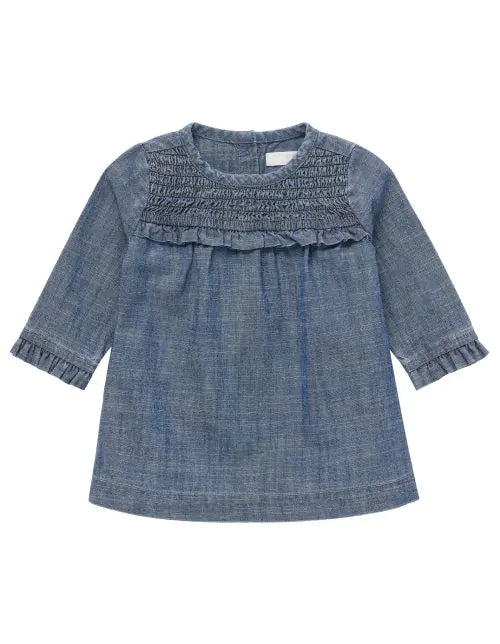 Noppies Baby Girl Denim Dress   2470414  Medium Blue Denim *