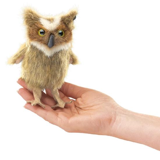Folkmanis Mini Great Horned Owl Finger Puppet  2752