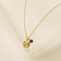 Lovers Tempo Gold-Plated Birthstone Fluted Necklace