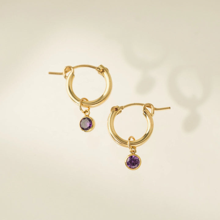 Lovers Tempo Gold-Filled Birthstone Hoop Earring*