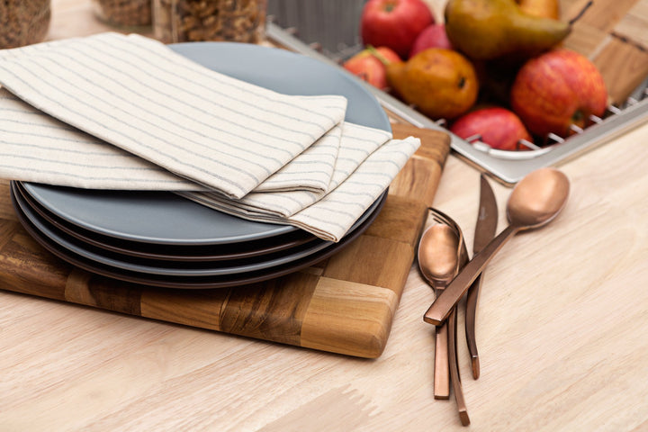 Meema Napkins Set Of 4 - Natural Stripe*