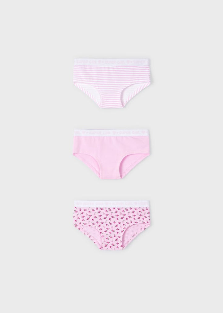 Mayoral Girls Briefs 3 Pack  10455-67  Petalo