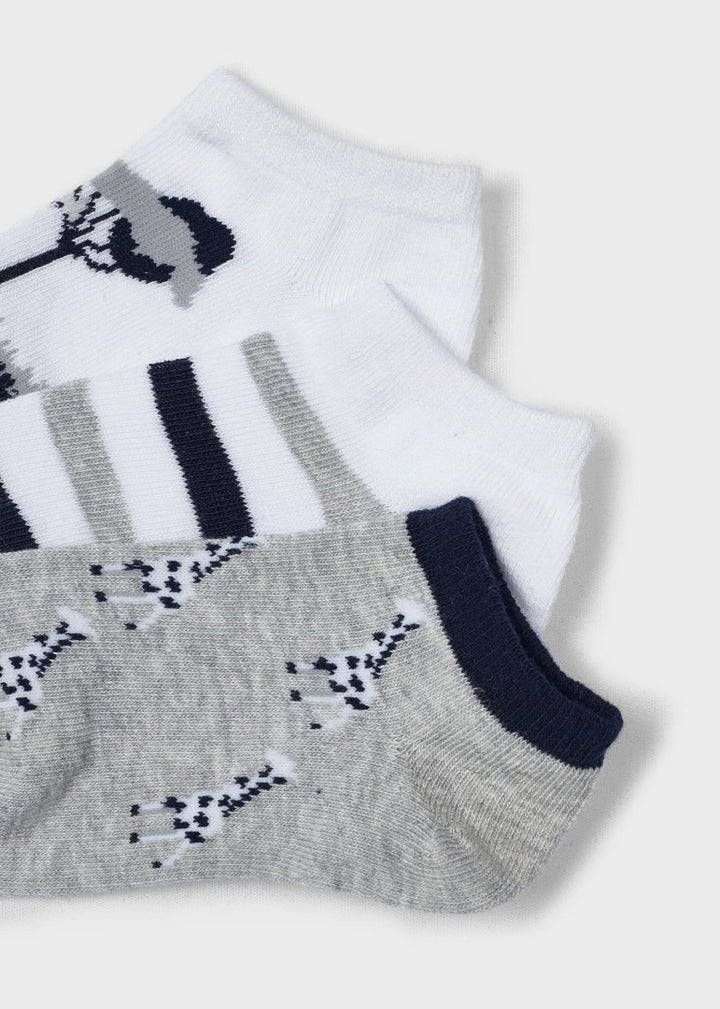 Mayoral Boys Ankle Socks  Set of 3  10465-12  Marino