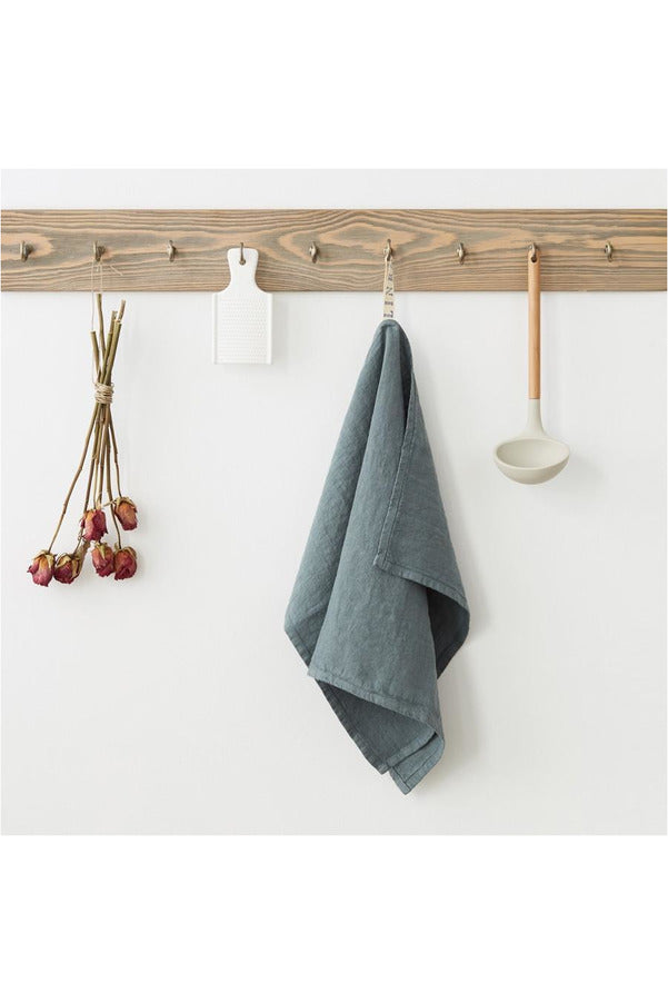 Blue Fog Washed Linen Tea Towel*