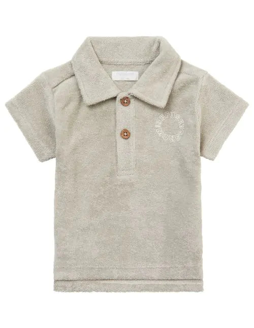 Noppies Baby Boy Short Sleeve Polo  3430017  Willow Grey