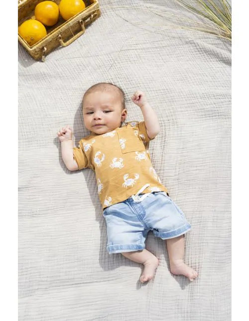 Noppies Baby Boy Minetto Denim Shorts  3441210-P113  Light Blue Denim**