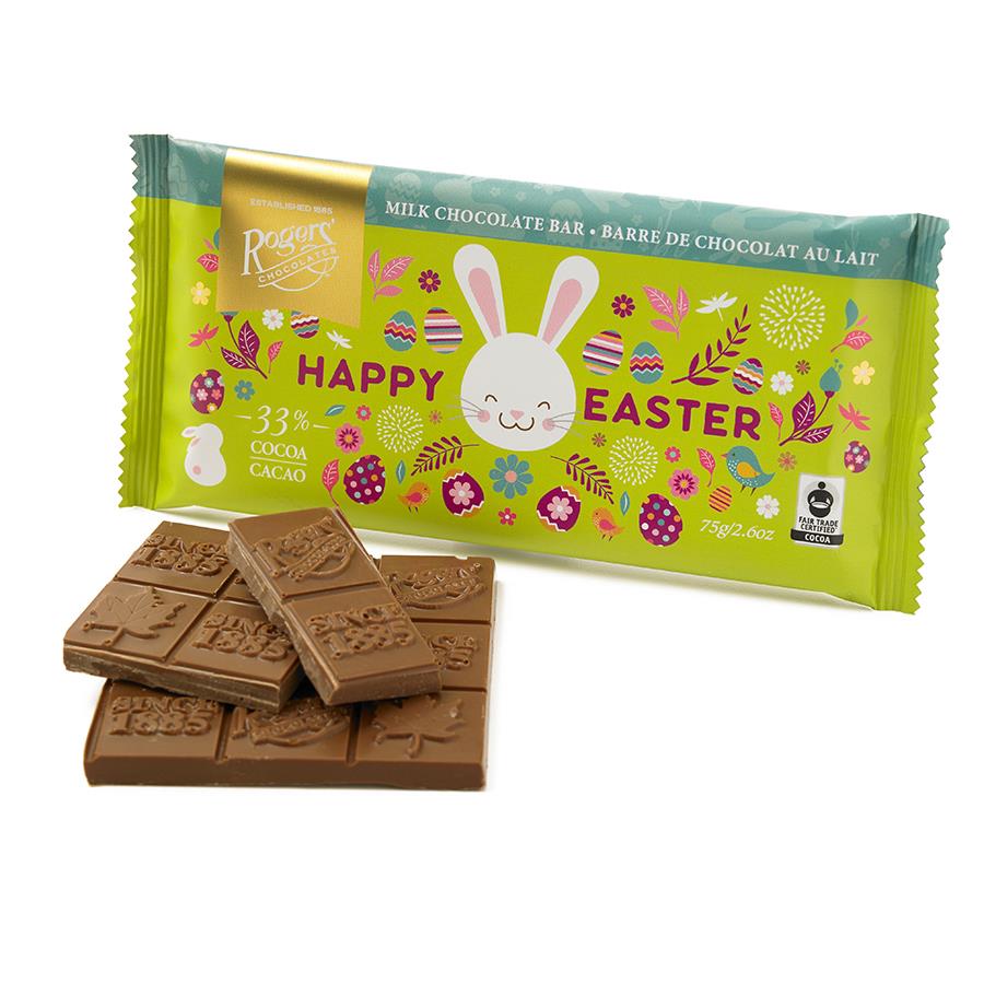 Rogers Happy Easter Milk Chocolate Bar