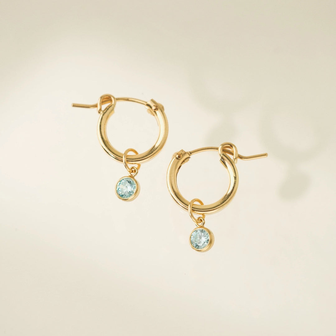 Lovers Tempo Gold-Filled Birthstone Hoop Earring*