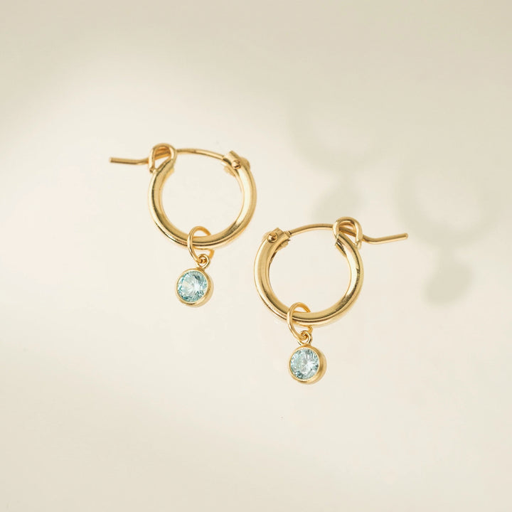 Lovers Tempo Gold-Filled Birthstone Hoop Earring*