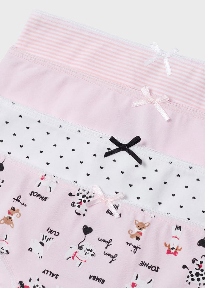 Mayoral Girls Briefs 4 Pack  10454-47  Rosa