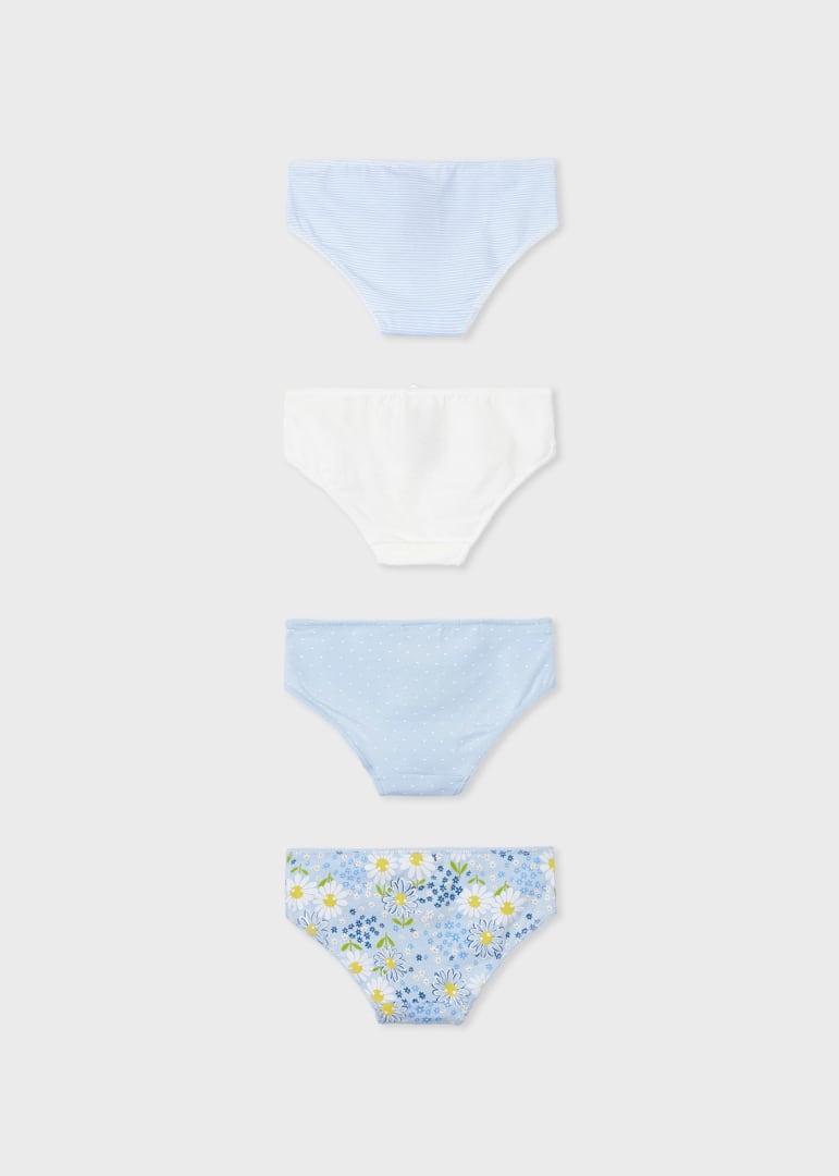 Mayoral Girls Briefs 4 Pack  10454-48  Celeste