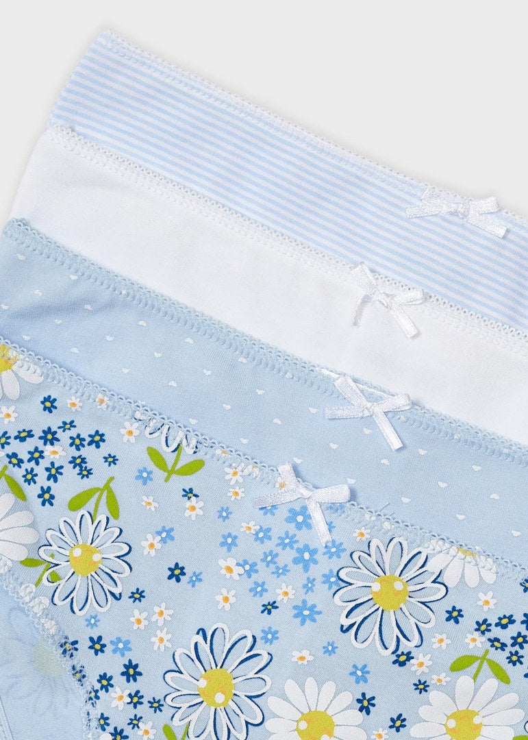 Mayoral Girls Briefs 4 Pack  10454-48  Celeste