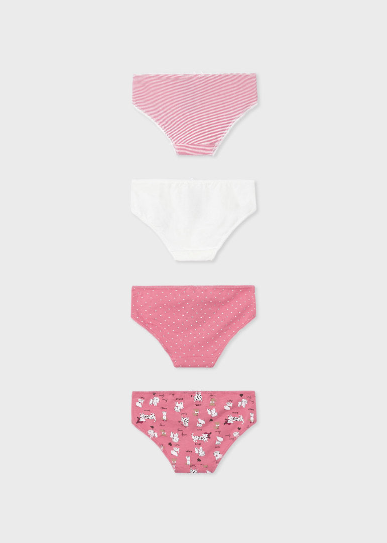 Mayoral Girls Briefs 4 Pack  10454-50  Peonia