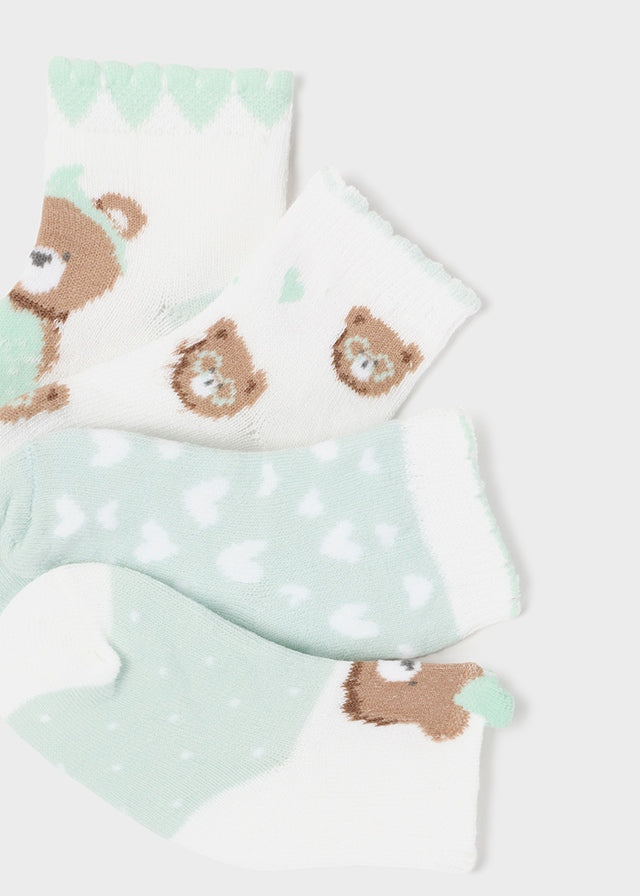 Mayoral Baby Girl 4pc Sock Set  9592-51 Misty