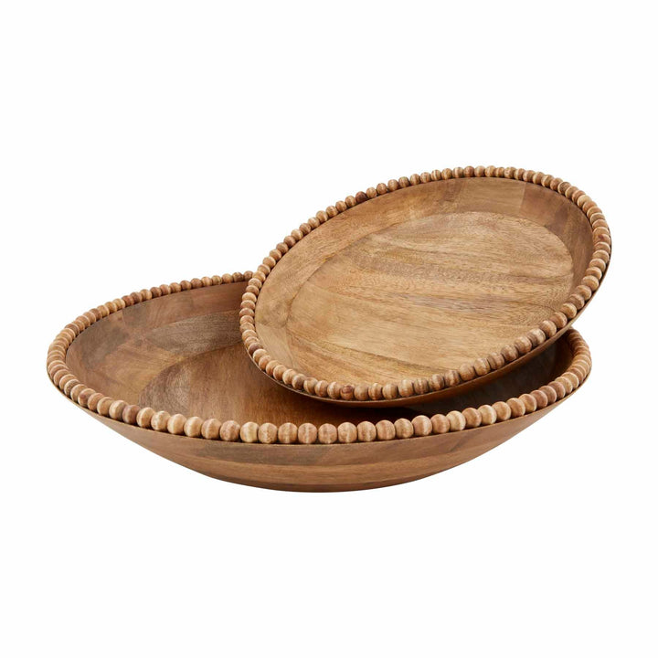 Mudpie Wood Beaded Bowl  M46000226