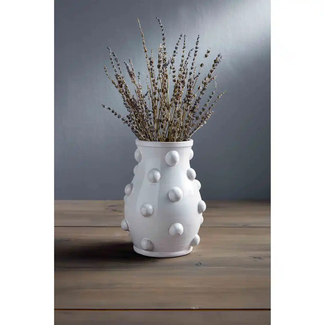 Mudpie White Beaded Vase M47700344
