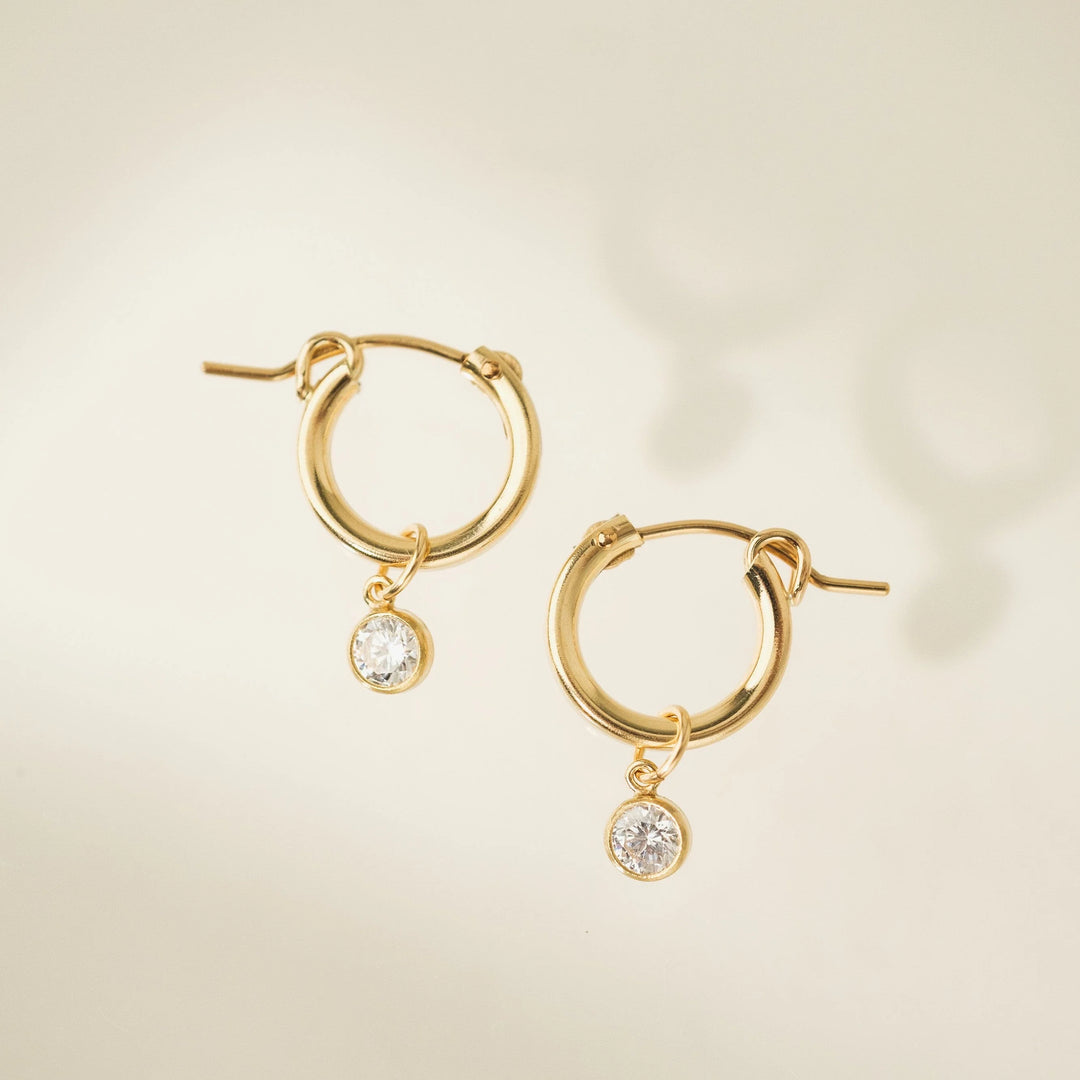 Lovers Tempo Gold-Filled Birthstone Hoop Earring*