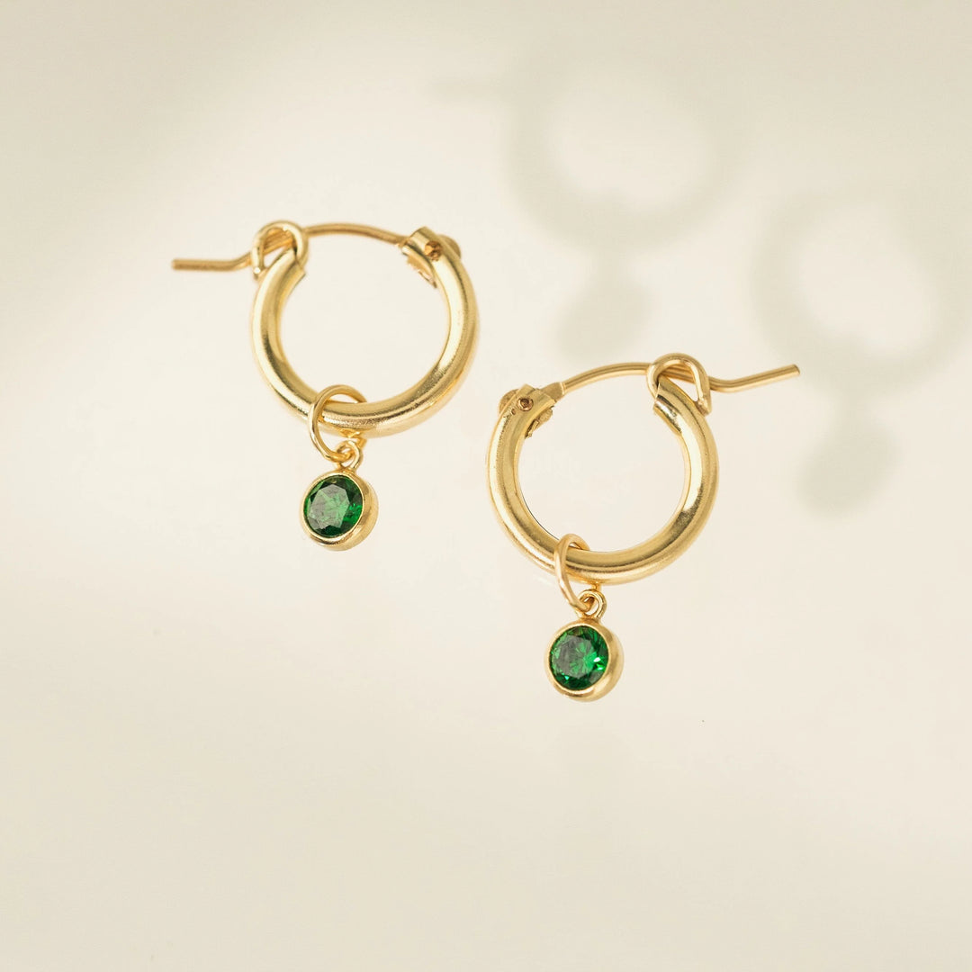 Lovers Tempo Gold-Filled Birthstone Hoop Earring*