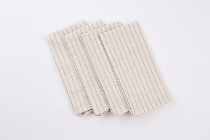 Meema Napkins Set Of 4 - Natural Stripe*
