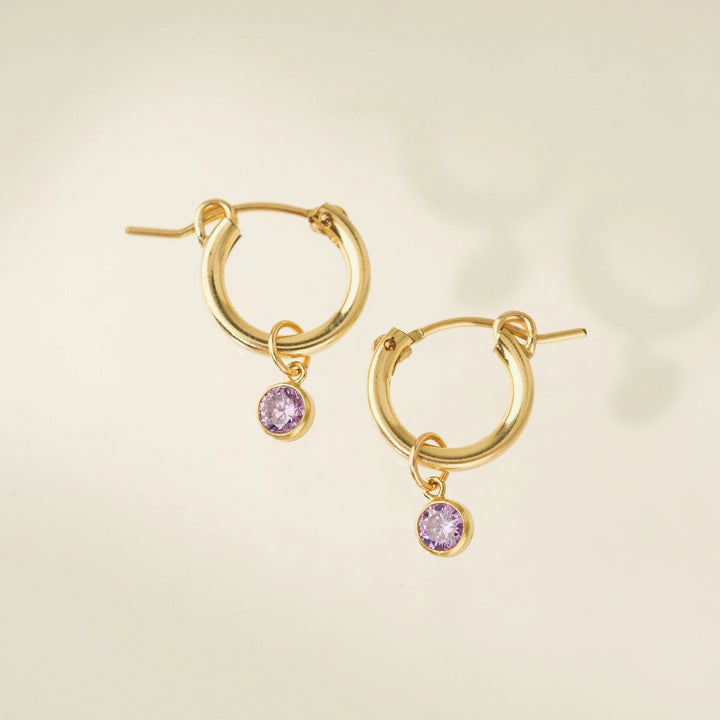 Lovers Tempo Gold-Filled Birthstone Hoop Earring*