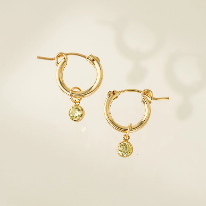 Lovers Tempo Gold-Filled Birthstone Hoop Earring*