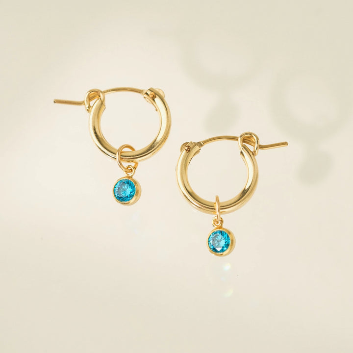 Lovers Tempo Gold-Filled Birthstone Hoop Earring*