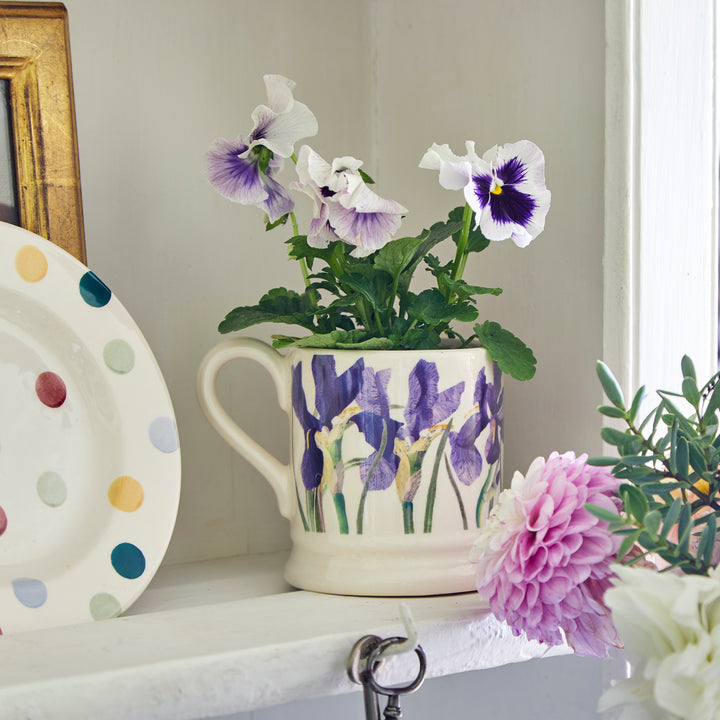 Emma Bridgewater Iris 1/2 pt. Mug