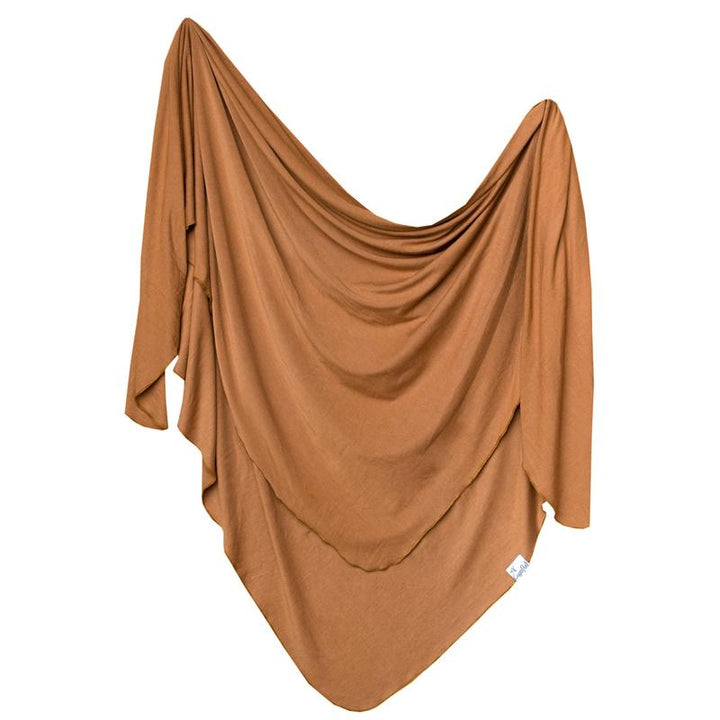 Copper Pearl Knit Swaddle Blanket    X0011HOBD7    Camel
