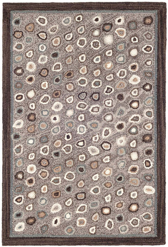 Cat's Paw Grey Micro Hooked Wool Rug