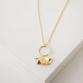 Lovers Tempo Contour Gold Necklace