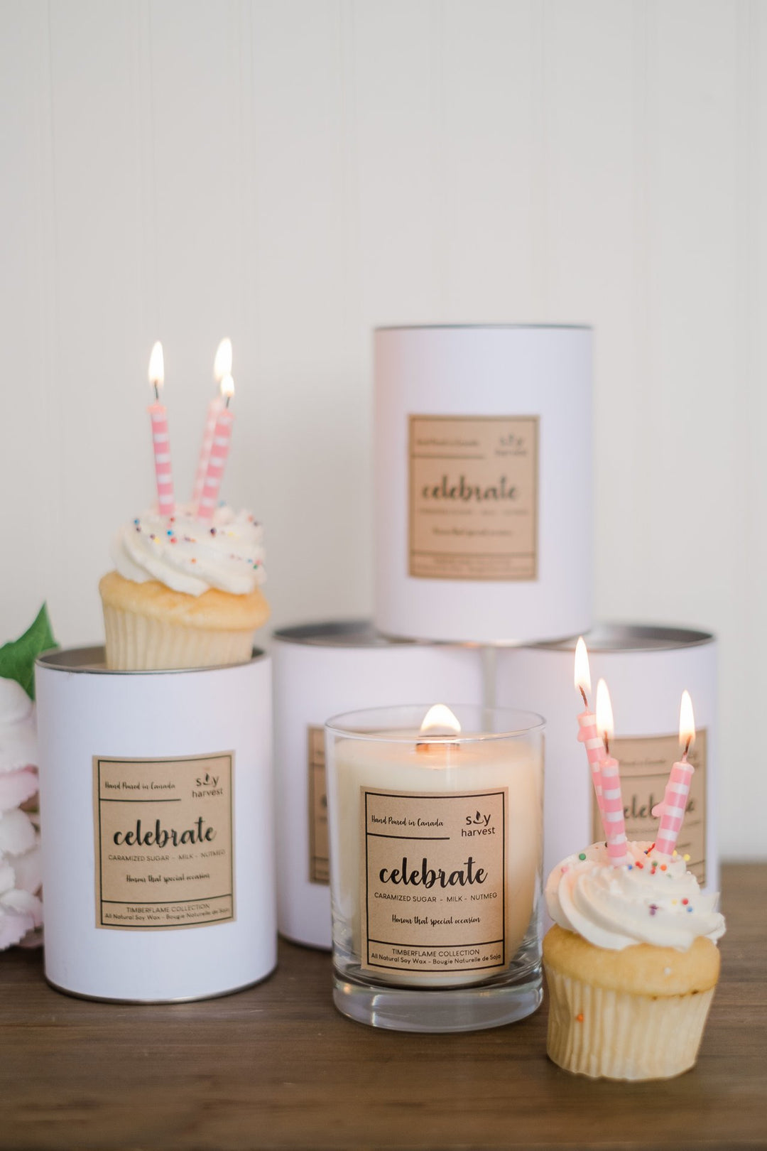 Soy Harvest Timberflame Candle - Celebrate