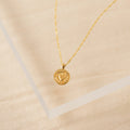 Lover's Tempo Heart Coin Necklace  2DF-SP22008 Gold