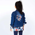 Deux Par Deux Girls Denim Jacket with Embroidery E20H50-123 Navy Denim
