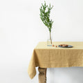 Linen Tales Honey Natural Washed Linen Tablecloth