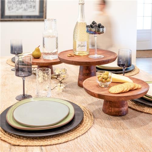 Karma Large Sierra Wood Cake Stand  KA208803