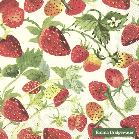 Ihr Luncheon Napkin - Strawberries Cream