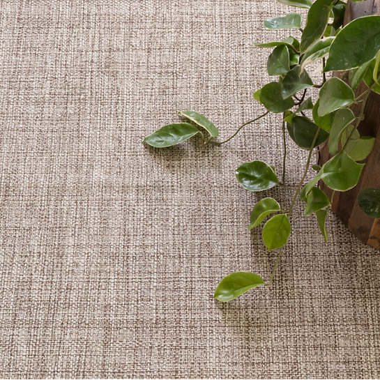 Marled Handwoven Cotton Rug  -  Brown