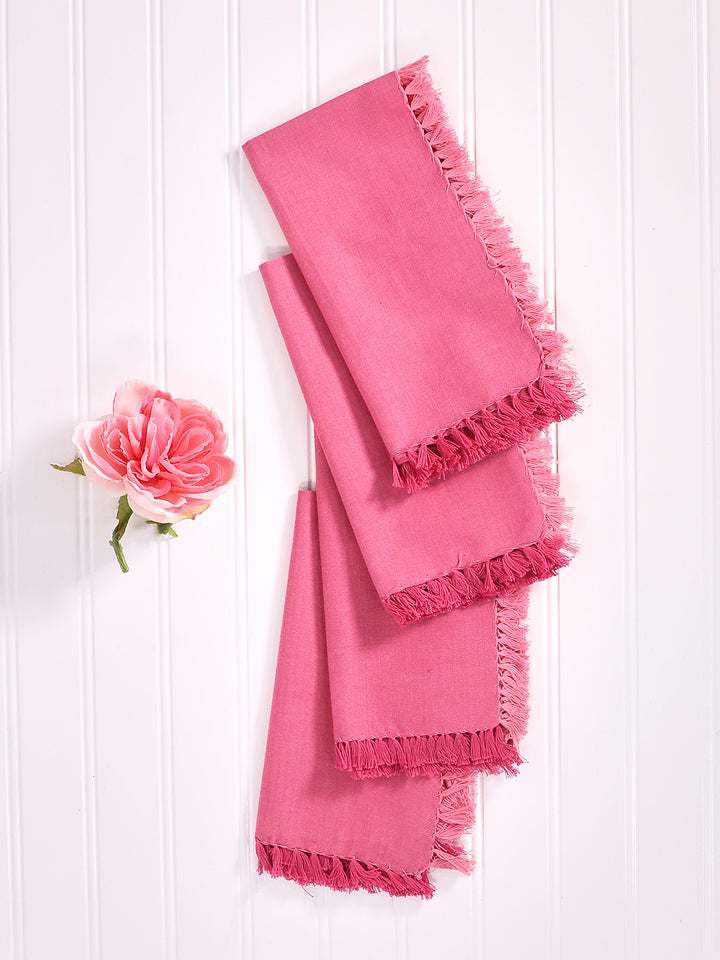April Cornell Chambray Napkin Set/4 Pink*