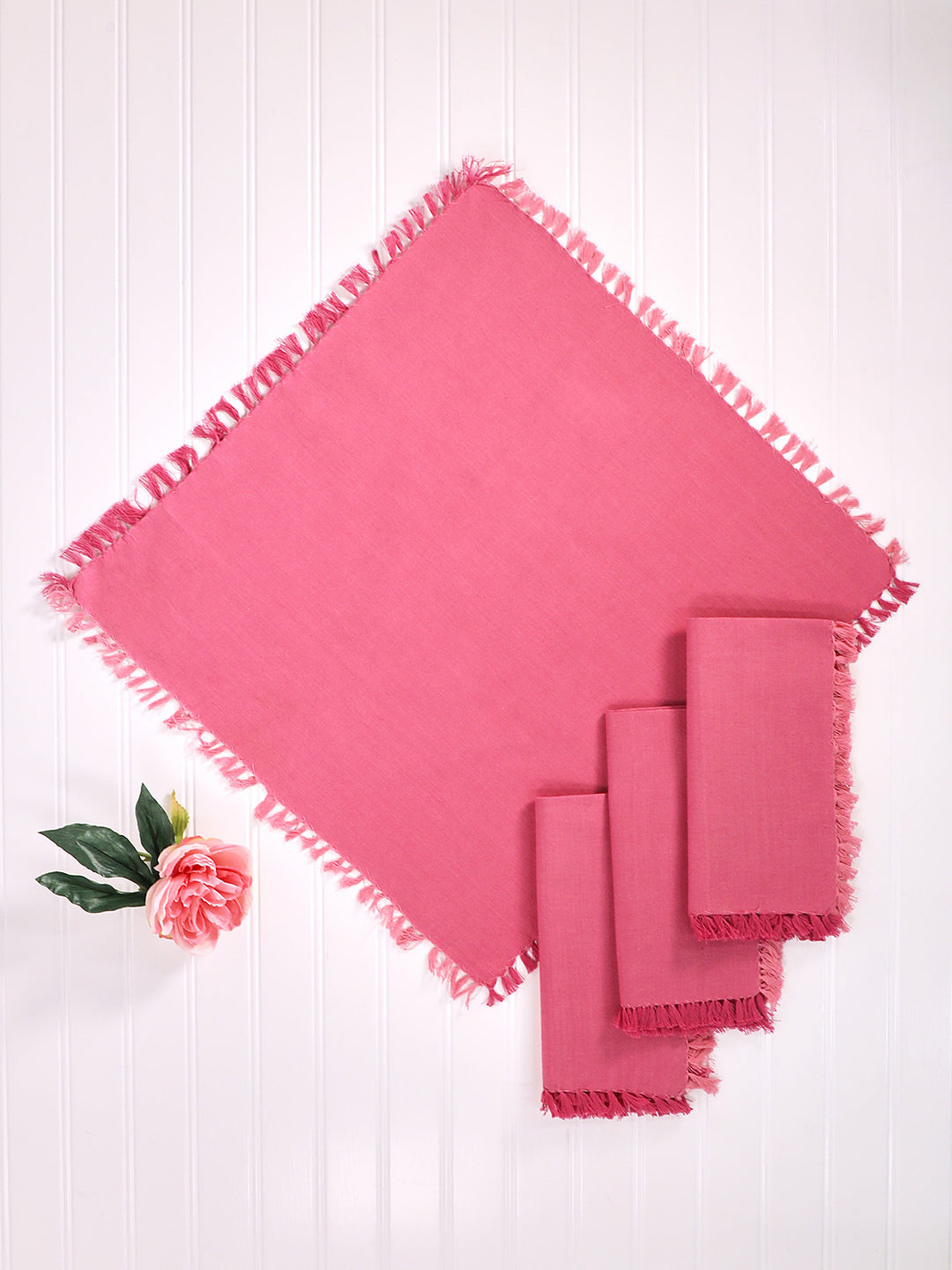 April Cornell Chambray Napkin Set/4 Pink*