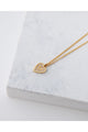 Lover's Tempo From the Heart Pave Heart Necklace Gold*